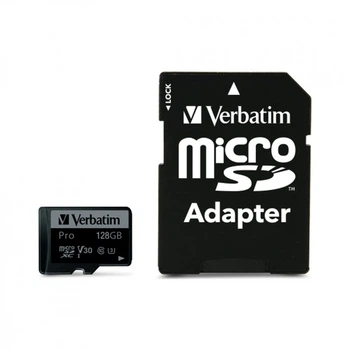 Карта памяти Verbatim 128GB microSDXC class 10 UHS-III PRO (47044) (317921)