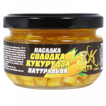 Насадка 3KBaits Сладкая кукуруза Premium Натуральная 100мл (3к01721)