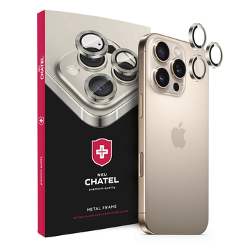 Защитное стекло для камеры NEU Chatel Metal Frame Lens Protector Glass for iPhone 17 Pro/17 Pro Max Natural
