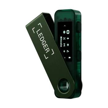 Криптогаманець Ledger Nano S Plus Emerald Green — апаратний криптовалютний гаманець з холодним зберіганням, USB-підключенням, мультивалютною підтримкою, зберіганням NFT, корпус-флешка