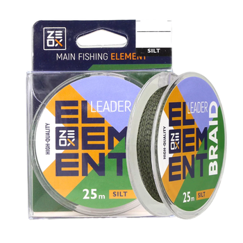 Шнур ZEOX Element Leader Braid 25m Silt 0.22mm