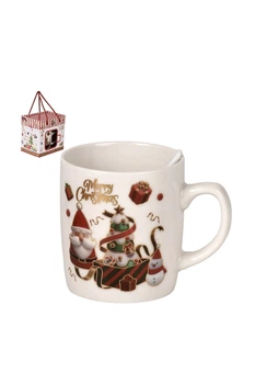 Новорічна чашка "Christmas" у комплекті з ложкою колір різнокольоровий No Brand ЦБ-00286409