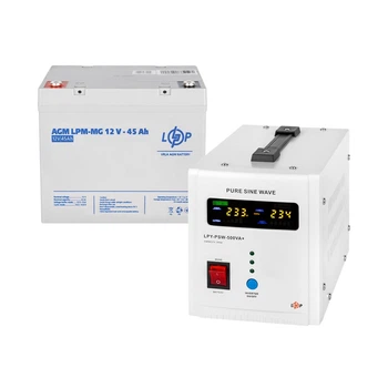 Комплект резервного питания для котла LogicPower 500 + мультигелевая батарея 540Wh