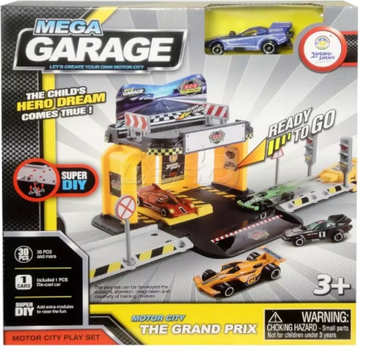 Zestaw Garaż Swede Mega Garage z wyrzutnią i auto G7862 (5902496209606)