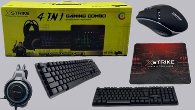 Комплект XSTRIKE XS-2030 4в1 (Клавиатура + Мышь + Коврик + Наушники)