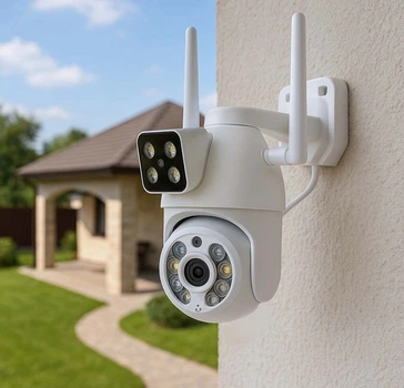 Поворотная Wi-Fi камера Q13 с двумя линзами 2×3MP и ночным видением