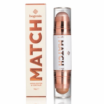 Хайлайтер та контур MATCH Stick Highlighter & Contour Bogenia BG656 001 Світло-бежевий Коричневий