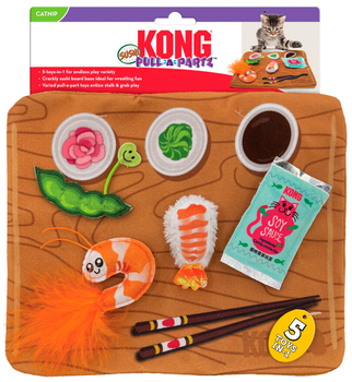 Інтерактивна іграшка для котів Kong Pull-A-Partz Sushi Play Mat 28 x 26 см (35585459486)