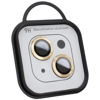 Защитное стекло для камеры iPhone 13 13 mini золотое Metal Classic для защиты линз от царапин