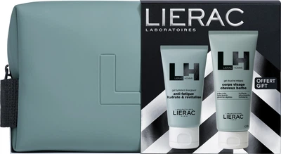 Подарунковий набір Lierac Homme Косметичка + Гель для обличчя 50 мл + Гель для душу 200 мл (3701436934842)