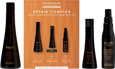 Набор для волос Phytorelax Laboratories Keratin Repair Шампунь 250 мл + Спрей 200 мл + Молочко 100 мл (8030976036453)