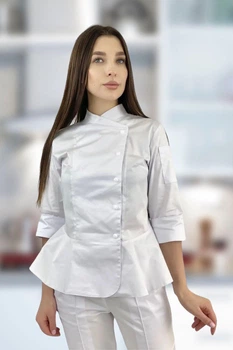 Кофта-китель універсальна Баска жіноча біла 46
