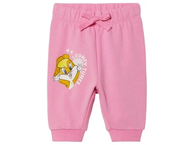 Спортивні штани джоггери двунитка для дівчинки Disney Looney Tunes 468582 074-80 см (6-12 months) рожевий