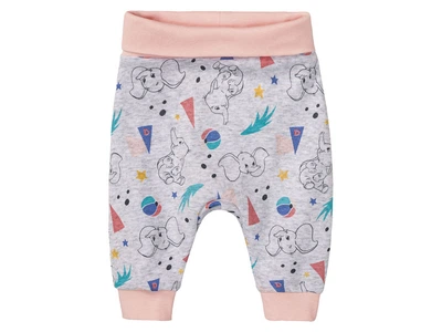 Брюки хлопковые трикотажные для девочки Disney Dumbo 412730 062-68 см (2-6 мес.) Серый