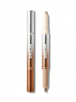 Двойной карандаш контуринг + хайлайтер SHEGLAM Fine Line 2-In-1 Nose Contour & Highlight Pen-Umber