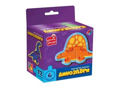 Гра розвиваюча VLADI TOYS "Динозаври" пазли магнітні VT1733-01