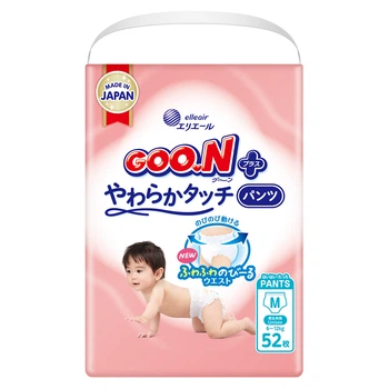 Трусики-подгузники Goo.N Plus для детей (размер 3(M), 6-12 кг, 52 шт)