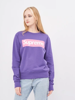 Свитшот женский Supreme 10363.2 L (46) Фиолетовый с принтом