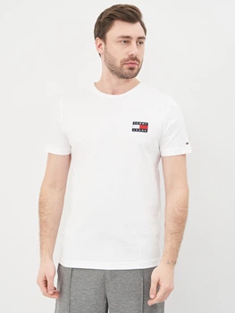 Футболка хлопковая длинная мужская Tommy Jeans 10583.2 2XL Белая