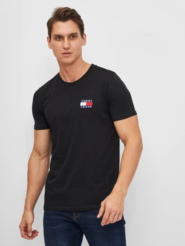 Футболка хлопковая длинная мужская Tommy Jeans 10739.1 S Черная