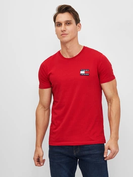 Футболка хлопковая длинная мужская Tommy Jeans 10739.4 M Красная