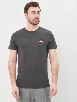 Футболка хлопковая длинная мужская Tommy Jeans 10583.1 S Асфальт