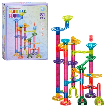 Настольная игра-конструктор, лабиринт-горки, 81 деталь, свет (K35)