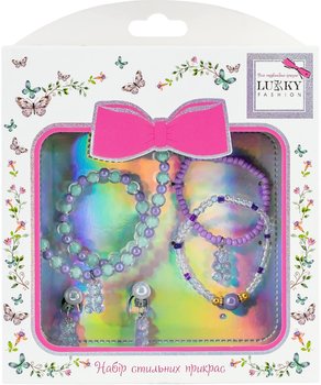 Набор из глазированных бус Lukky Fashion: ожерелье, 3 браслета и клипсы для ушек Gummy Bears (T24619)