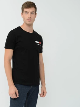 Футболка хлопковая длинная мужская Tommy Jeans 10021.1 S Черная