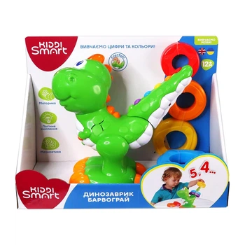 Двуязычная игрушка KIDDI SMART – Динозаврик Барвограй (украинский и английский) (4279T-KS)