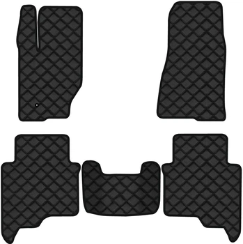 Коврики из экокожи EVAtech ECO в салон авто для Jeep Commander 2005-2010 1 поколение SUV EU чёрный кант (JP12296C5LA1BBB)