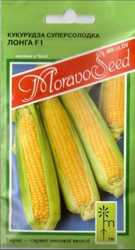 Насіння Кукурудза суперсолодка Лонга F1 10 г Тирас Moravo Seed