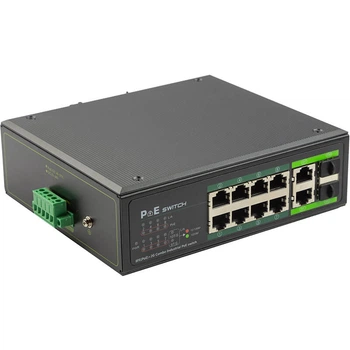PoE комутатор PowerPlant 8ch 1000Mbps+2G uplink 2 SFP