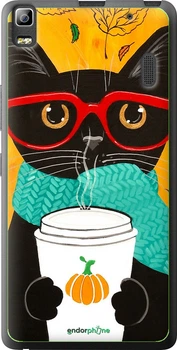 Чехол на Lenovo K3 Note K50-T5 Осенний кот "4026u-141-70447"