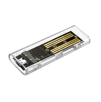 Внешний карман корпус для M.2 SSD NGFF Type-C 5 Гбит/с для 2230 2242 2260 2280 акрил Прозрачный (500240)
