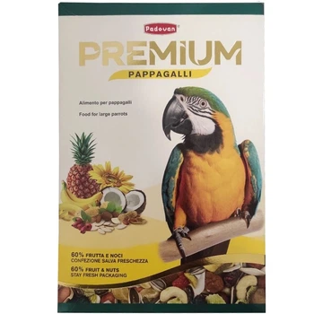 Комплексный корм PADOVAN Premium Pappagalli 500гр, для крупных попугаев