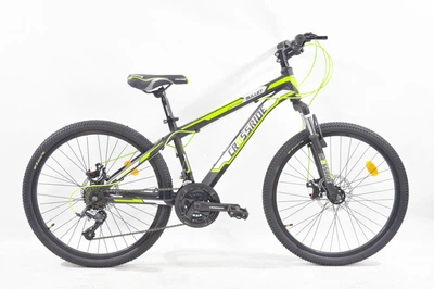 Велосипед горный подростковый Crossride Bullet 24 дюйма, рама 13" (Черно-зеленый)