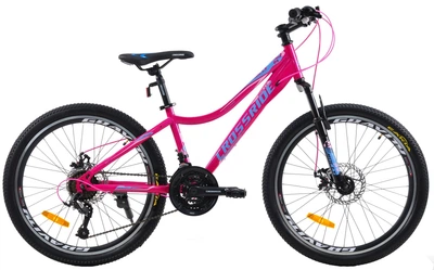 Велосипед горный подростковый Crossride Molly Lady 24 дюйма, рама 13" (Малиновый)