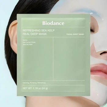 Гидрогелевая маска Refreshing Sea Kelp Real Deep Mask 34g. (зелено)
