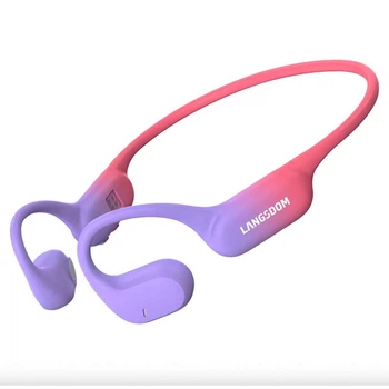 Навушники для бігу Langsdom AirWave Pro (BE19) із вбудованою пам'яттю 32Gb Pink-Purple