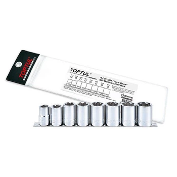Набор головок Torx Plus Toptul 1/2 8ед матовый хром EP18-EP32 (624755)