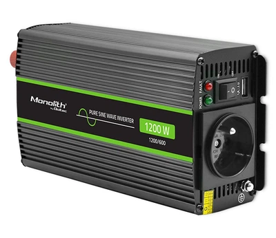 Перетворювач (інвертор) Qoltec 24V 230V 600W/1200W (51937)