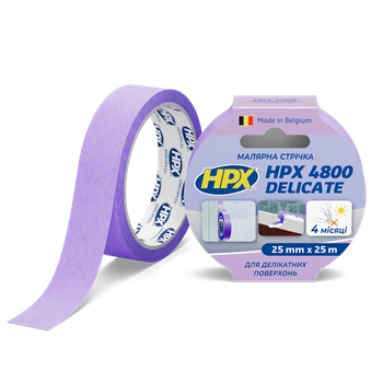 Лента малярная HPX 4800 Delicate 25 мм 25 м (фиолетовая) для деликатных поверхностей (SR2525)