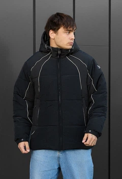 Зимняя куртка мужская стаф сине-черная теплая водоотталкивающая Staff valt navy & black XL (367967)