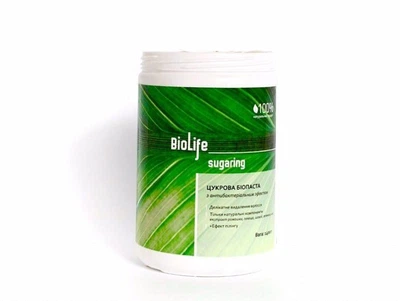 Безкислотна цукрова біопаста BioLife sugaring №5. Hard (щільна), 1400 г