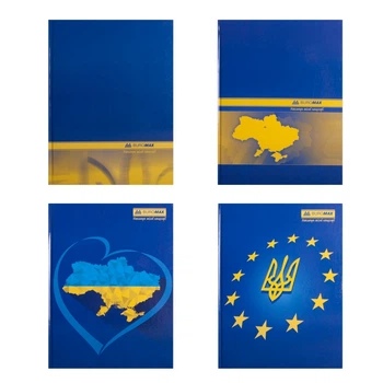 Канцелярська книга Buromax A4 192 л клітина ламинац. мікс 4 діз (BM.2404)