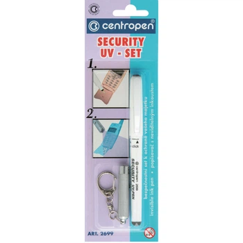 Маркер для прихованого маркування Centropen Security UV (2699/1/BL)