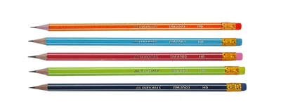Карандаш графитовый Buromax Garphit HB с ластиком микс 5 диз (BM.8503)