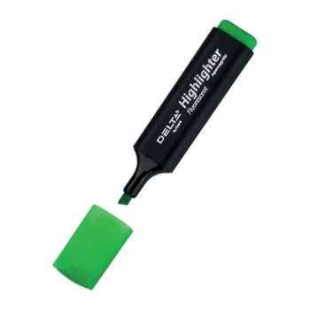 Маркер текстовыделитель Delta by Axent Highlighter 1-5 мм скошений Зелений (D2501-04)