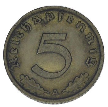 Монета Німеччина 5 пфенігів 1937 F-VF